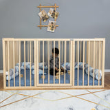 Montessori Floor Bed Full Size 54x75" / Height 38.58'' | Pine Tree Toddler Bed Frame, Wood Bed Frame | Gift For Kids Room Decor Special Bed (Full) Generic