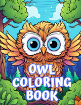 Owl Coloring Book: For Kids, Teens & Adults, Fun Owl Designs, 50 Unique Images Majosta