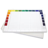 Masterson Aqua-Pro Watercolor Palette, Large 32 Well Palette for Mixing Paint, 11.5in x 15.5in, Lid Protects and Keeps Paint Clean, Plastic Paint Palette, Painting Palette, Paint Holder Masterson