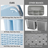 Tiawudi Portable Shower Caddy, Caddy Organizer with Handle, Plastic Shower Basket Hold Soap, Shampoo, Hair Supplies and Beauty Products, Cleaning Supplies Organizer for Home, Dorm, Shelf and Cabinet Tiawudi