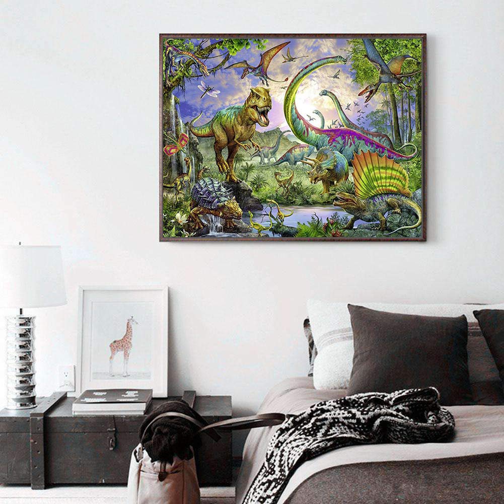 RUIFVJ Diamond Art Painting for Adults Kids 5D Diamond Kits Beginner DIY Dinosaur Full Drill Diamond Art Home Wall Decor Gift 11.8x15.7inch RUIFVJ