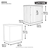 Lifetime Outdoor Utility Storage Shed with Double Wall Steel-Reinforced Construction, 6.3 x 3.6 FT Lifetime