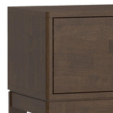 SIMPLIHOME Harper Solid Hardwood Wide Mid Century Modern Media Stand for TVs up to 80 inches for The Living Room and Entertainment Center, 72 inch, Walnut Brown SIMPLIHOME