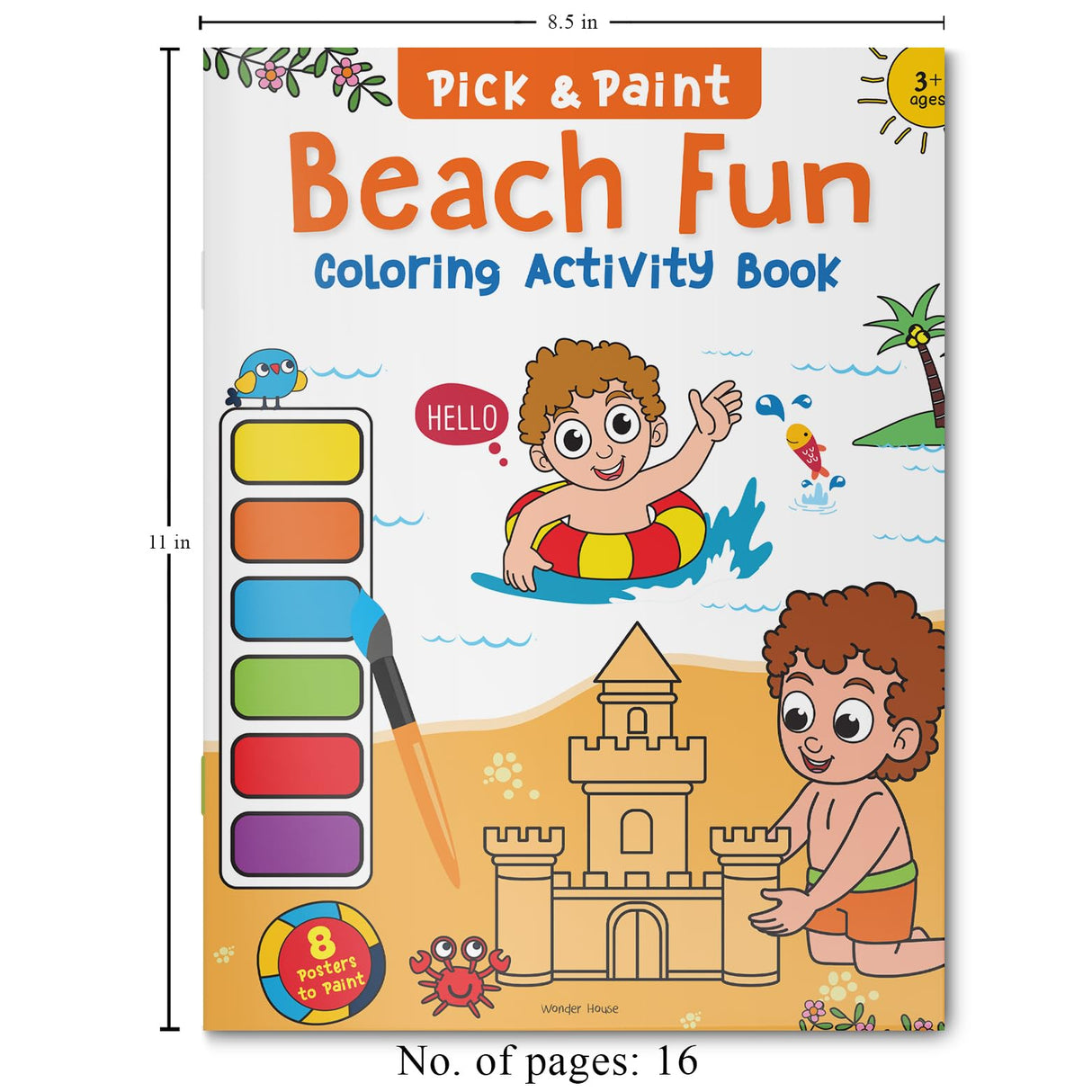 Beach fun: Pick and Paint Coloring Activity Book WoodArtSupply