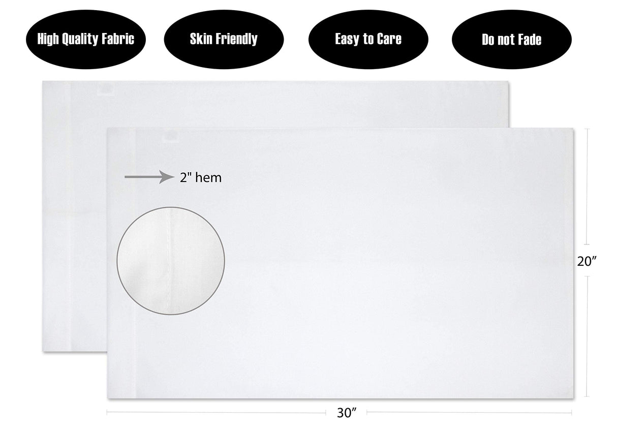 Aveesha 12 Pack Poly Cotton Pillow Cases - White Pillowcases - 180 Thread Count Percale Weave Pillow Covers - Perfect for Home, Hotels and Hospital Use (Queen 20" x 30") Aveesha