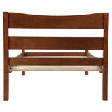 MERITLINE Twin Size Platform Bed with Headboard and Footboard, Wooden Bed Frame, No Box Spring Needed – Walnut MERITLINE