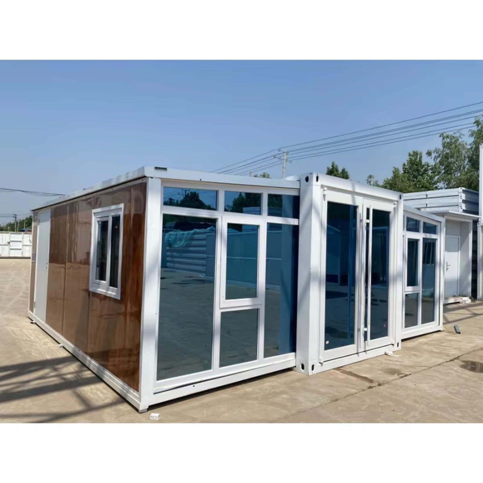 20ft 30ft 40ft Double Wing Expansion House Mobile Home Tiny Houses Expandable Prefab Houses Easy Assemble Bedroom Bath Living & Kitchen Ready to Living - WoodArtSupply