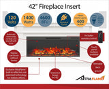 Ameriwood Home Farmington Wide Modern Farmhouse Mantel with Electric Fireplace, 49", Century Barn Pine Ameriwood Home