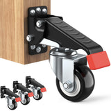 SPACEKEEPER Workbench Casters kit 660 Lbs - Retractable Casters Heavy Duty Bench Caster Wheels Designed for Workbenches Machinery & Tables, 4 Pack SPACEKEEPER