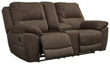 Signature Design by Ashley Next-Gen Gaucho Classic Reclining Loveseat with Console, Dark Brown Signature Design by Ashley