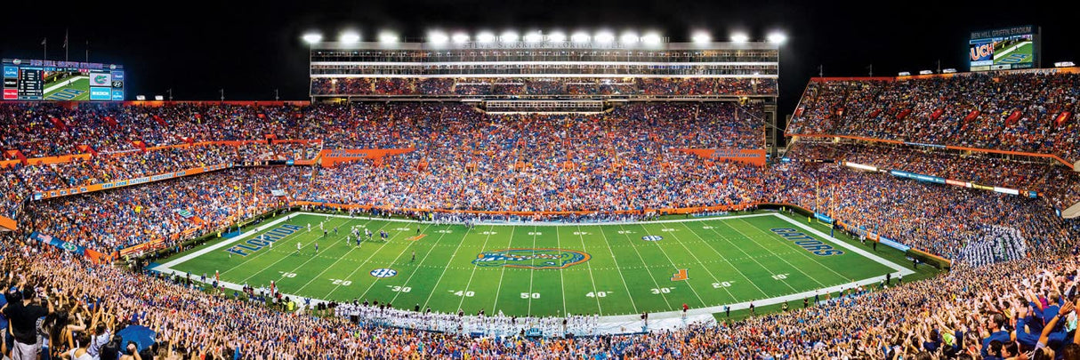 MasterPieces - 1000 Piece Jigsaw Puzzle, NCAA Florida Gators, Panoramic Football Stadium View, Fun for Adults and Family, 13"x39" Masterpieces