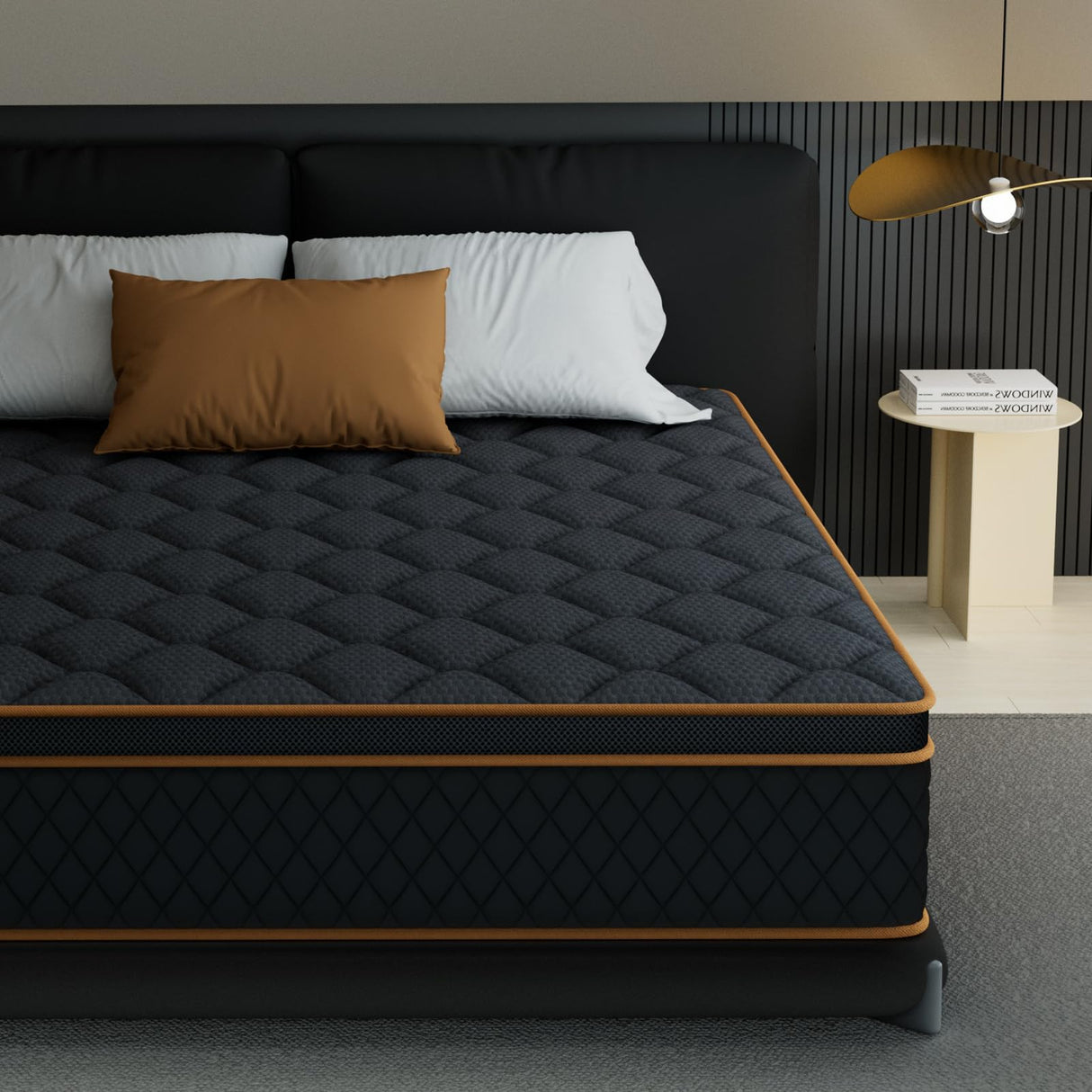 Queen Mattress- 12 Inch Hybrid Firm Support with Pocketed Coils & Cooling Gel Memory Foam | Orthopedic Back Pain Relief | Breathable | Queen Size Mattresses in a Box Pixafog