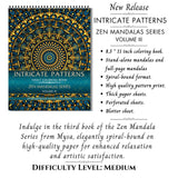 Intricate Patterns Adult Coloring Book - Zen Mandalas Series - Volume III WoodArtSupply
