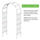 FENCETECH 41" W x 86" H Vinyl Arbor, Vinyl Arch, Garden Arch Arbor for Outdoor, Yard, Garden, Climbing Plants - White FENCETECH