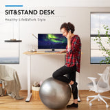 FLEXISPOT Pro Bamboo 3 Stages Dual Motor Electric Standing Desk 72x30 Inch Bamboo Whole-Piece Board Height Adjustable Desk Electric Stand Up Desk Sit FLEXISPOT