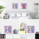 Genius maker Diamond Art Kits with Frame, 5D Diamond Art Kits, Unicorn Diamond Gem Art for Girls Boys, Diamond Dots Kits, Painting Arts and Crafts for Home Wall Decor(7x7inch) Genius maker
