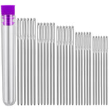 Bupete Large Eye Blunt Needles, 5 Sizes Sewing Needles, Metal Yarn Needles, Embroidery Needles for Hand Sewing for Knitting Sewing Crochet Bupete