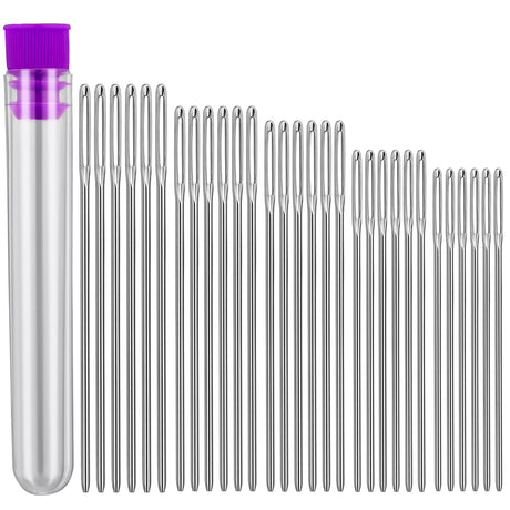 Bupete Large Eye Blunt Needles, 5 Sizes Sewing Needles, Metal Yarn Needles, Embroidery Needles for Hand Sewing for Knitting Sewing Crochet Bupete