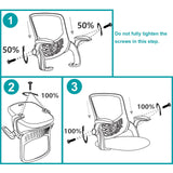 Tall Office Chair, Drafting Chair, Standing Desk Chair, High Adjustable Office Mesh Chair, Ergonomic Counter Height Computer Rolling Chair with Flip-up Armrests and Foot-Ring for Bar Height Desk edx