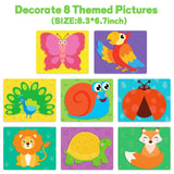 AluAbi Foam Stickers Art Craft Activity for Kids, No Mess Fun 3D Foam Sticker,DIY Felt Craft Kits, Creative Educational Learning Toy,Travel Game Gifts for Boys & Girls Ages 3 4 5 6 7 8 (Animal) AluAbi
