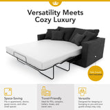 DynastyMattress 4-inch Cool Gel Memory Foam Mattress Sleeper for Convertible Folding Sofa & Couch Beds Full Size Sofa Not Included (USA Made) DynastyMattress