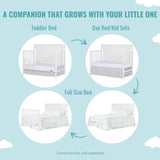 Dream On Me Cape Cod 5-in-1 Convertible Crib in White, Greenguard Gold Certified, 55x30x44.5 Inch (Pack of 1) Dream On Me