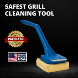 Grill Rescue BBQ Replaceable Scraper Cleaning Head, Bristle Free - Safe, Durable and Unique Scraper Tools for Cast Iron or Stainless-Steel Grates, Barbecue Cleaner (GB3000) Grill Rescue
