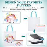 Sweetude 60 Pack Sublimation Canvas Tote bags Cosmetic Bags Bulk Reusable Blank Grocery Bags Printing Heat Transfer Makeup Bags Shopping Bags for DIY Craft Valentine Wedding Gift Sweetude