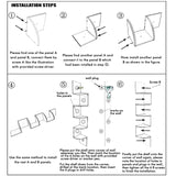 Outink 5 Tiers Corner Shelf with RGB LED Lights, 49.2" Wall Mount Floating Corner Display Shelf for Living Room Bedroom Home Office Decor, APP & Remote Control (Black) Outink