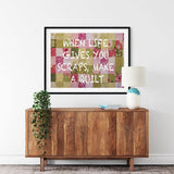 Diamond Painting Adult Painting Kits Colourful Patchwork Quilt Positive Inspiring Quote Home Bedroom Living Room Art Wall Decoration 12"x16" Puzzle art