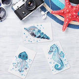 WEBEEDY Paper Quilling Kit 20 Sets DIY Sea Animals Paper Quilling Kit with Paper Quilling Strips Supplies Ocean Greeting Card Making Kits for Beginners DIY Handmade Crafts Home Room Wall Decor Gift WEBEEDY