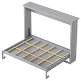 PVWIIK Twin Size Murphy Bed with Wood Support Plate for Adult,Girls,Boys,Solid Wood Cabinet Bed Frame/Hidden Wall Bed Cabinet,Space-Saving,No Box Spring Needed,Gray PVWIIK
