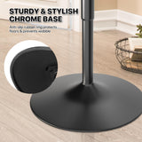 Magshion 31" Round Bar Table Height Adjustable 26"-35" Pub Table with Enlarged Base for Living Room Patio Bistro Café, Silver Magshion