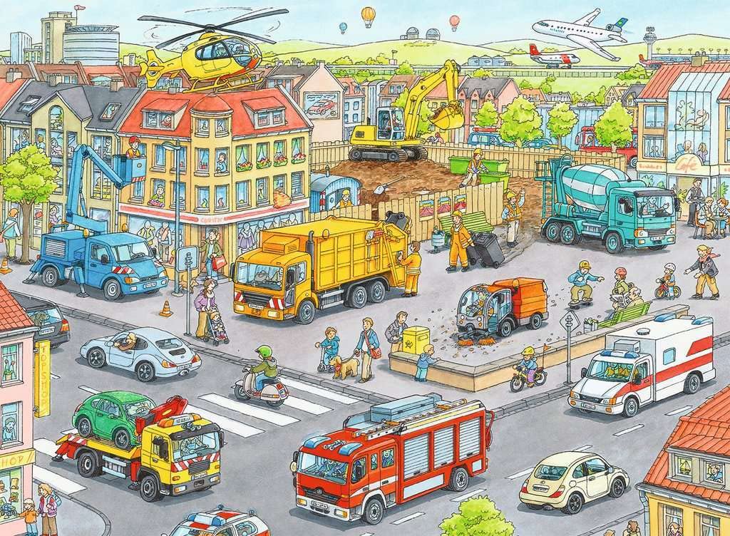 Ravensburger Vehicles in The City Jigsaw Puzzle (100 Piece) Ravensburger