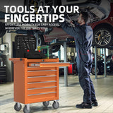 CMFYDAILY 7-Drawers Garage Tool Chest, Large Capacity Tool Cabinet Heavy Duty Mechanic Rolling Tool Box Metal Locking Tool Cart with Drawers and Wheels for Storage CMFYDAILY