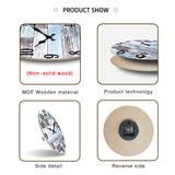 XNM Blue MDF Wood Wall Clock for Living Room - Farmhouse Wall Clocks Battery Operated 12 Inch - Analog Rustic Wall Clock Silent (No Solid Wood) XNM