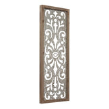 Sintosin Farmhouse Galvanized Wall Decor, 12" x 32", Hanging Window Pane, Wood & Metal Wall Art, Steel Sheet Wall Sculpture, Decorative Wall Panel for Living Room Fireplace Sintosin