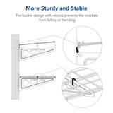 FLEXIMOUNTS 12-inch-by-72-inch Wall Shelf Garage Storage Rack Wall Mounted Floating Shelves,1x6ft ,Black, 2-Pack FLEXIMOUNTS