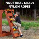 Gorilla Playsets 01-1057 Playmaker Deluxe Wooden Swing Set with Vinyl Canopy Roof, Dual Wave Slides, and Rock Climbing Wall, Redwood Stained Cedar (Amazon Exclusive) Gorilla Playsets