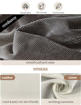 ASAHREE 72'' Corduroy Futon Convertible Sofa Couch,Comfy Sleeper Sofa Bed with Adjustable Backrest, Modern Futon Loveseat for Living Room, Bedroom, Office, Apartment, Dorm, Grey ASAHREE