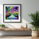 BYGFHLYW 5D Diamond Art Kits for Adults Beginner, Dreamy Landscape Adult Diamond Painting Kits, DIY Full Drill Gem Art Paint by Diamonds Dots Crafts Kits for Home Wall Decor 13.7x13.7inch BYGFHLYW