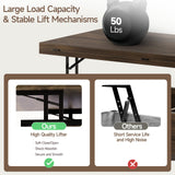 ONBRILL Coffee Table, 40" Lift Top Coffee Table with Drawers & LED Light for Living Room, Coffee Table with Hidden Compartment & 2 Open Shelves for Dining Reception Room, Black ONBRILL