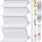 SATINIOR 32 Pairs Sublimation Socks Polyester Blanks Heat Transfer Socks with Sublimation Sock Jig for DIY Dye Heat Press Accessories, 4 Sizes White SATINIOR