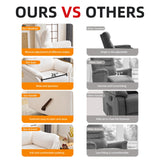 Rhevoy Oversized Recliner Chair, 26" Extra Wide 360° Swivel Rocker Recliner with Adjustable Headrest, Chenille Glider Rocking Nursery Chair with Overstuffed Armrest, Lumbar Support, White Rhevoy