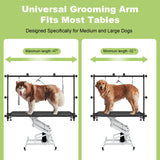 ZPVP Dog Grooming Table Arm Stand Adjustable About Height 32"-47" Width Dog Grooming Arm with Clamp No-Sit Haunch Holders for Medium/Large Pets Metal(Grooming Table Not Included) ZPVP