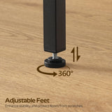 YATINEY Bar Table with LED Lights, Counter Height Table, Bar Height Table, Pub Table, Gaming Table, Metal Frame, for Living Room, Dining Room, Pub, Black BT01DBK YATINEY