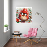 Canrichshop 5D Red Bird Diamond Art Painting Kits for Adults,Christmas Cute Bird Diamond Painting Kits for Beginners,Full Drill Diamond Dots,Gem Art Crafts for Adults Wall Decor 14x14inch Canrichshop