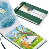 Lightwish Watercolor Journal, 100% Cotton Hot Press Art Supplies Watercolor Paper7.6” x 5.1”, 20 Sheets (140lb/300gsm), Acid-Free for Watercolors, Gouache, Acrylics LIGHTWISH