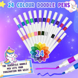 JIGQGY Unicorn Lamp DIY Kit for Kids – Paint Your Own Night Light with 24 Markers, Arts & Crafts for Girls Ages 4-12, Creative Birthday Gifts for Girls Boys, Art Supplies Toys Ages 6 7 8 9 10 11 12 JIGQGY