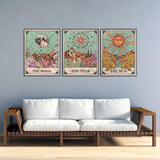 WUDWL Diamond Painting Kits for Adults - 3 Pack Sun and Moon DIY 5D Diamond Art Kits Full Drill Diamond Dots Paintings with Diamonds Gem Art and Crafts Home Decor 12x16inch WUDWL